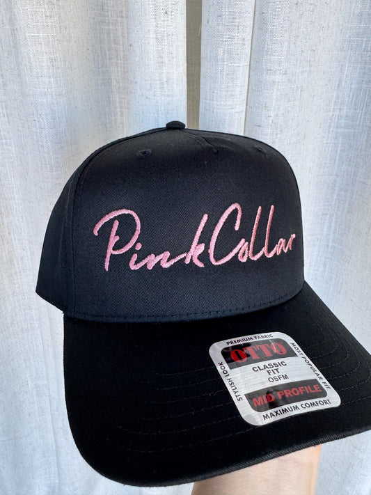 Pink Collar Trucker Hat