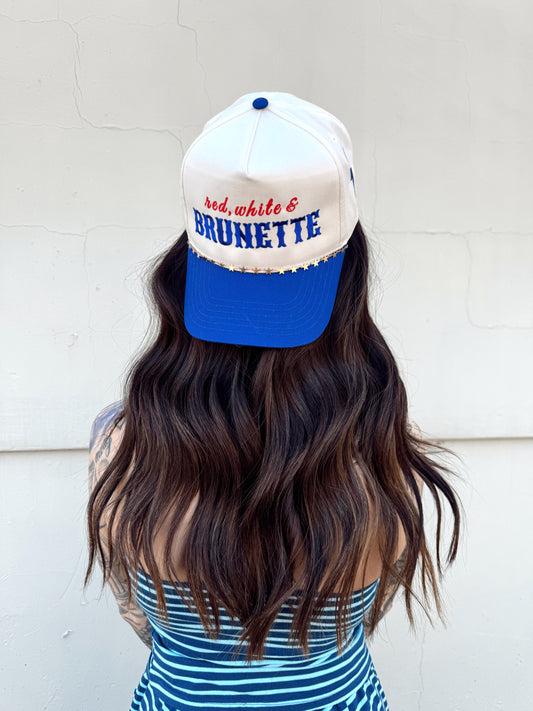 red, white & BRUNETTE