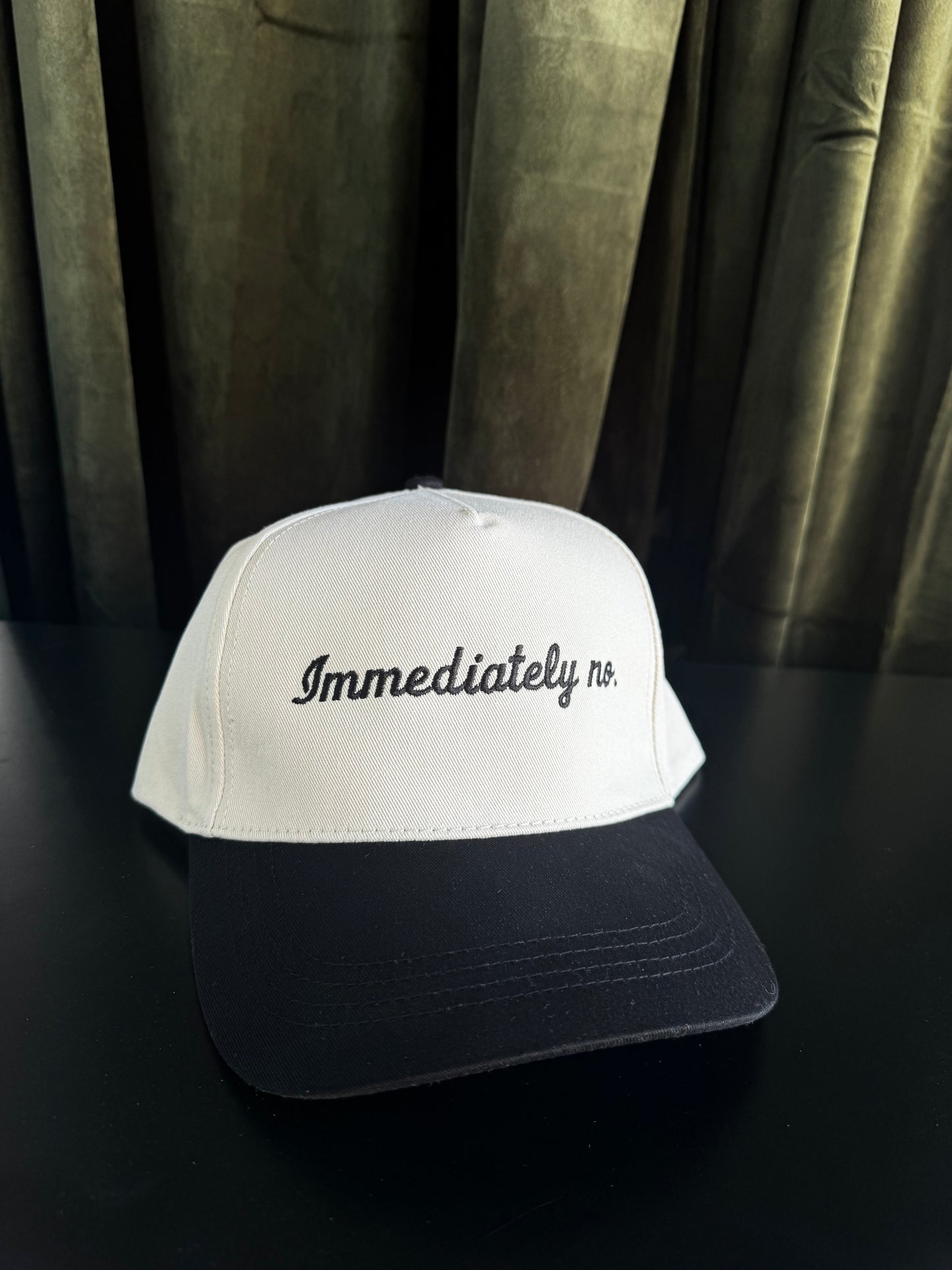 IMMEDIATELY NO. TRUCKER HAT